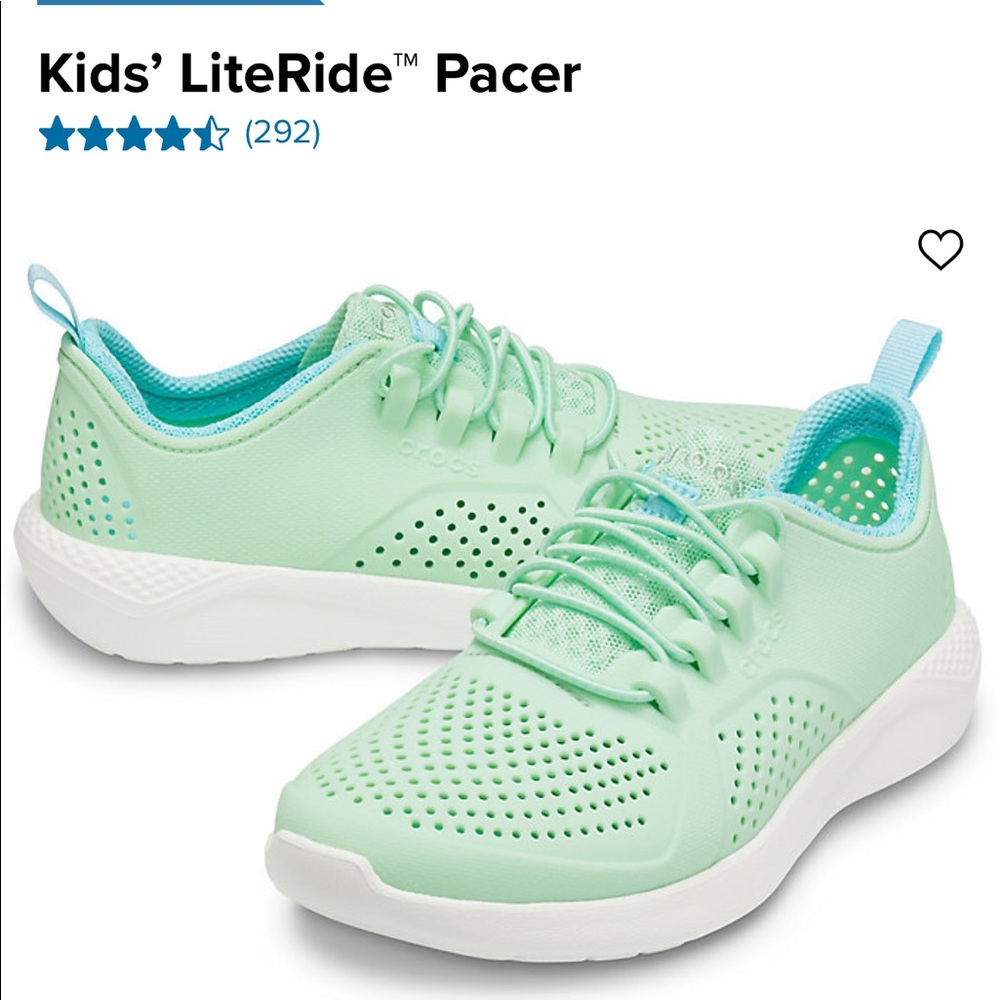 Girls Crocs Sneakers mint/ white